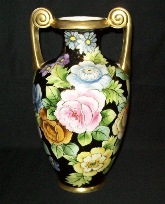 Beautiful Vintage Hand Painted Noritake Floral on by LoisKays