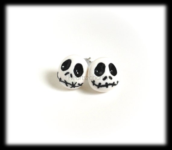 Nightmare Before Christmas Jack Skellington Stud by Hearts2Charm