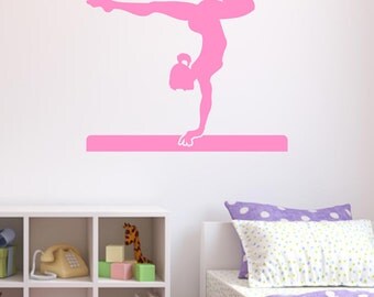 Gymnast Wall Sticker, Gymnastics Wall Decals, Sport Wall Art, Girls Bedroom Wall Transfers - SP010