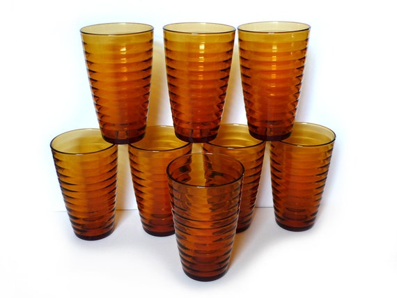 in france made tumblers Duralex Tumblers France Beehive Made in Amber Glasses Glass