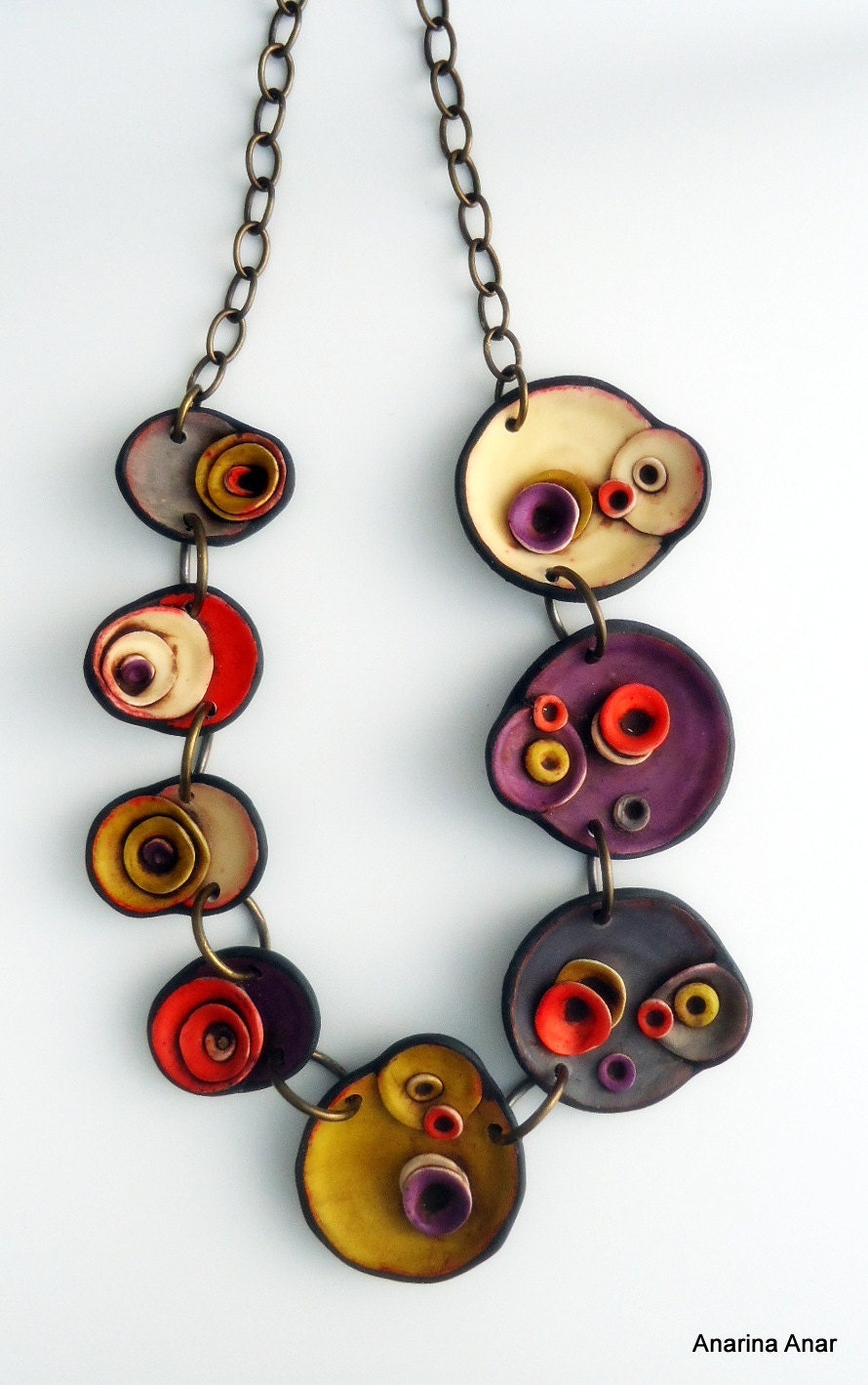 Polymer clay necklace