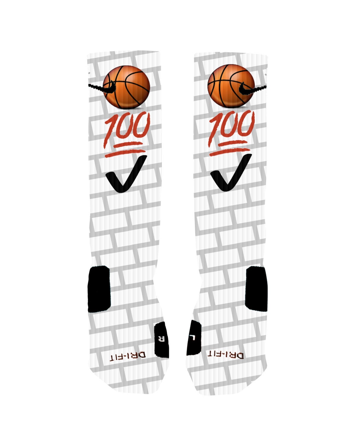 Custom Emoji Basketball Socks Custom Nike Elite Socks