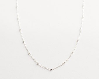 Orion - delicate sterling silver necklace - silver satellite chain - silver layering necklace - bridal jewellery