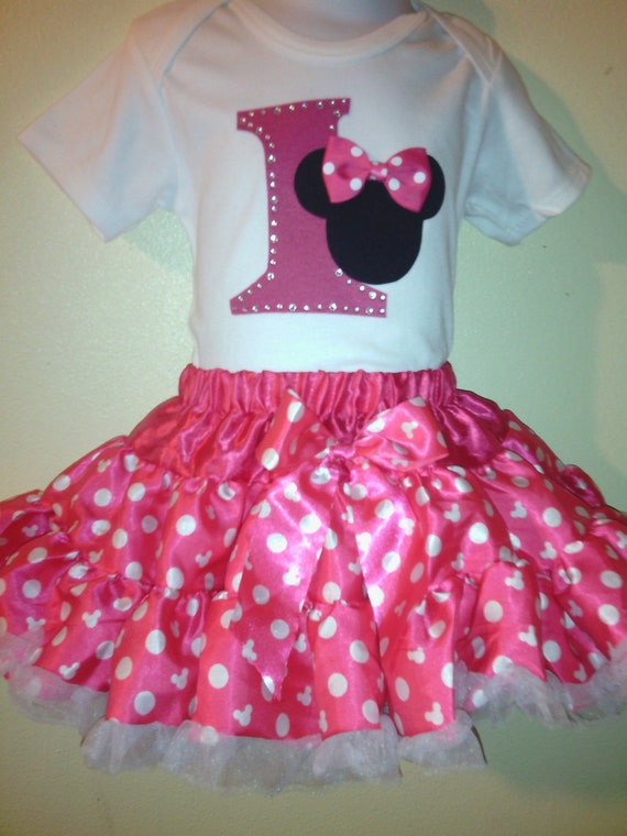 Minnie Mouse dress. birthday number Pink 2pc Tutu 1T,2T,3T,4T,5T,6T,7T ...