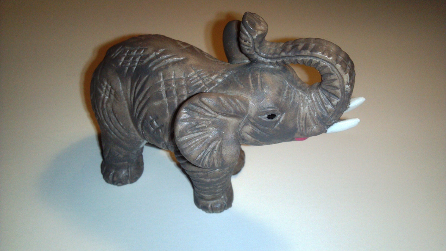 Vintage Ceramic Elephant Figurine by TriedAndNew on Etsy