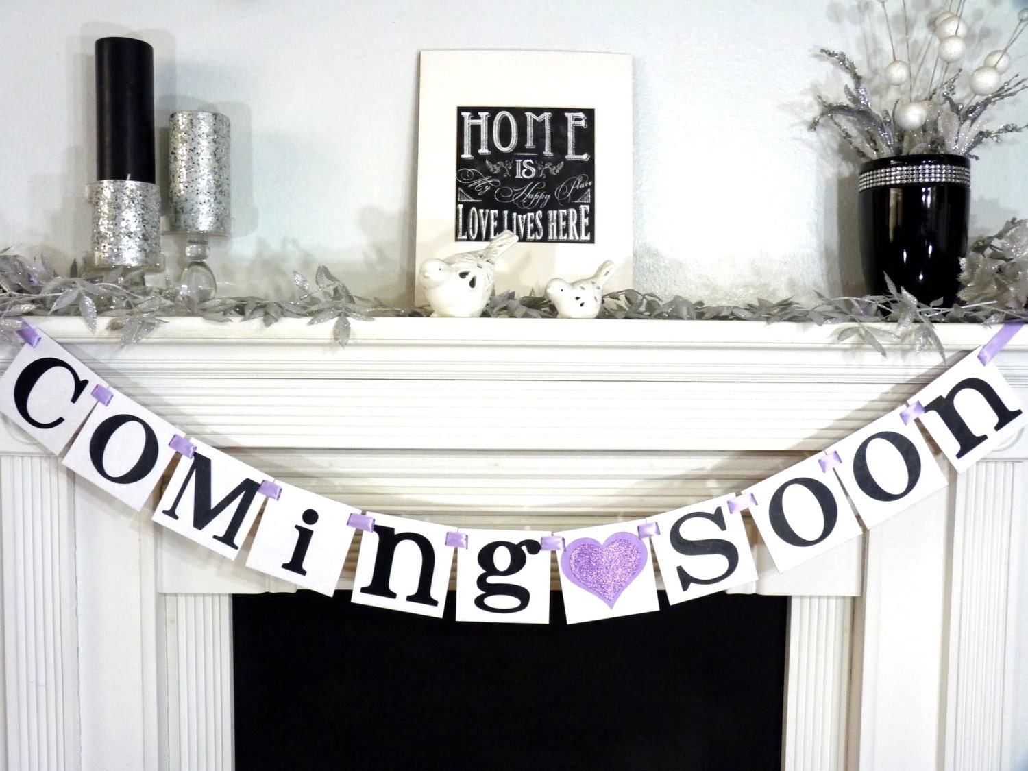 Coming Soon Banner / Baby Shower / Nursery Sign / Baby's1500 x 1125