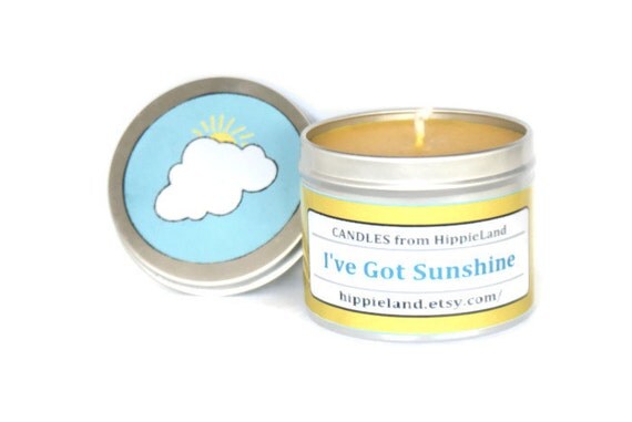 I've Got Sunshine Scented Soy Tin Candle 4oz. CHOOSE SCENT, Soy Candles, Scented Candles, Soy Tin Candle, Scented Candle, Candles, Soy Wax,