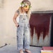 The Morningside Overalls - Bleached, Distressed, & Studded handmade overalls - baby overalls - toddler denim overalls - coveralls - baby