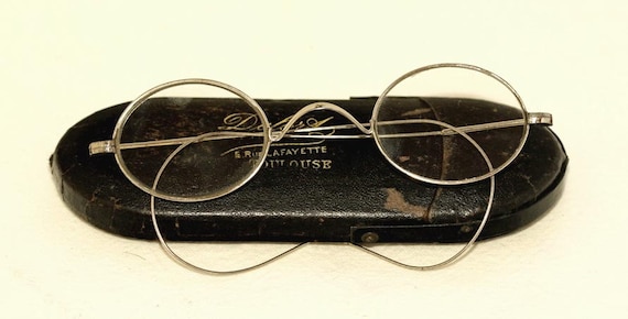 1900's French spectacles in original case Steampunk, antique wearable accessory or decorative item by FrenchVintageLife steampunk buy now online