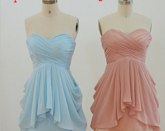 Tiffany Blue bridesmaid dress, coral bridesmaid dress. Sweetheart ...