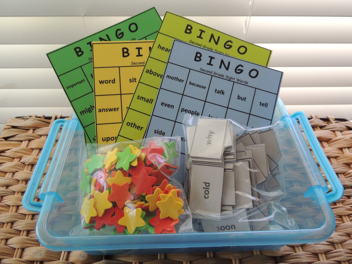 Sight Word Bingo Game Second Grade by HenryAndTaylor on Etsy
