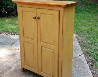 Cupboard Rustic Handcrafted  Double Jelly  Wood  vintage Adjustable with jelly cupboard Cabinet