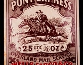 Vintage 1940's Porcelain Pony Express Sign