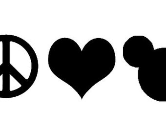 Download Popular items for peace love mickey on Etsy