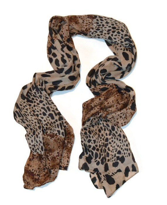 Animal Print Silk Scarf By SilkyGifts On Etsy