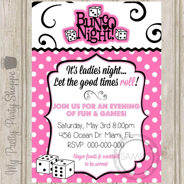 Bunco Party Invitations 1