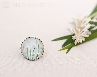 Green grass ring | Etsy