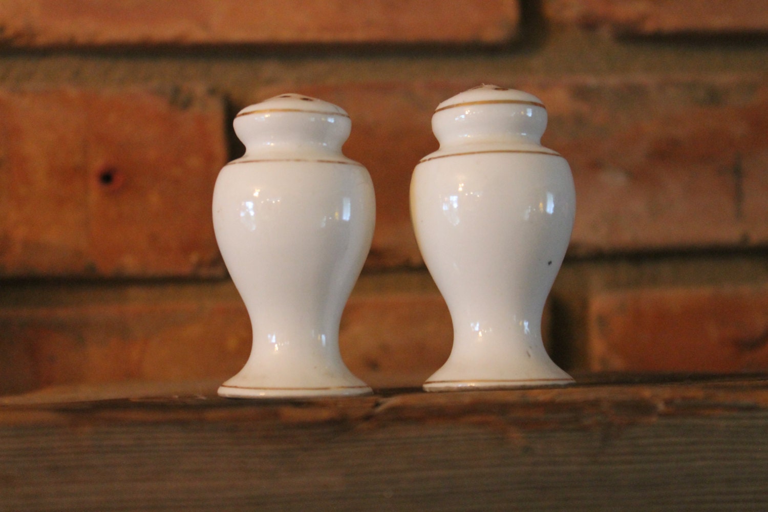 Delicate Vintage Nippon Porcelain Salt and Pepper Shakers Made in Japan White with Gold