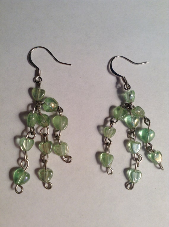 Light Green Dangle Earrings