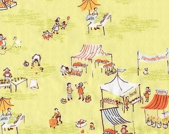 Heather Ross - Munki Munki Fabric - Farmers Market - Not Pajamas - OOP Out Of Print VHTF