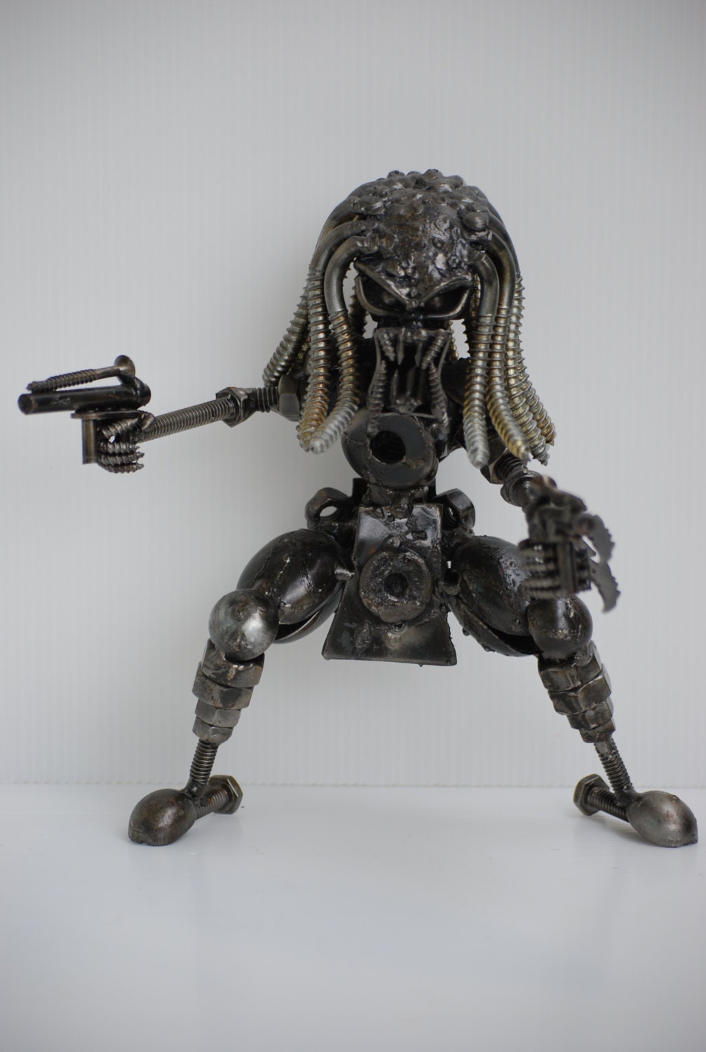 Metal Sculpture Predator Model Recycled Handmade Art Gift for