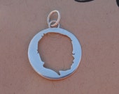 Custom Sterling Silver Negative Space Silhouette Pendant