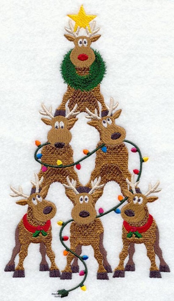 reindeer christmas tree embroidered by embroideredbysue on reindeer christmas tree embroidered by embroideredbysue on