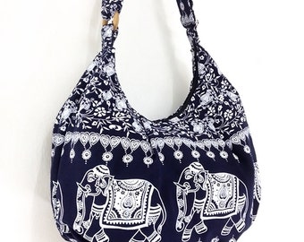 Women bag Handbags Thai Cotton bag Elephant bag Hippie bag Hobo Boho ...