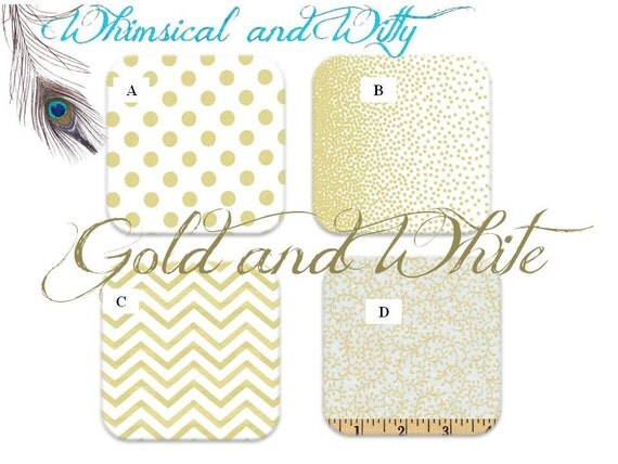 Gold and White Baby Crib Bedding - Bumpers, Sheet, Skirt, Blanket ...