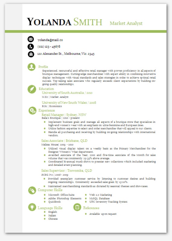 modern microsoft word resume template