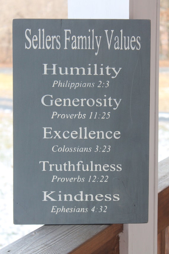 Family Values Wood Sign Christian Family Rules Family Rules