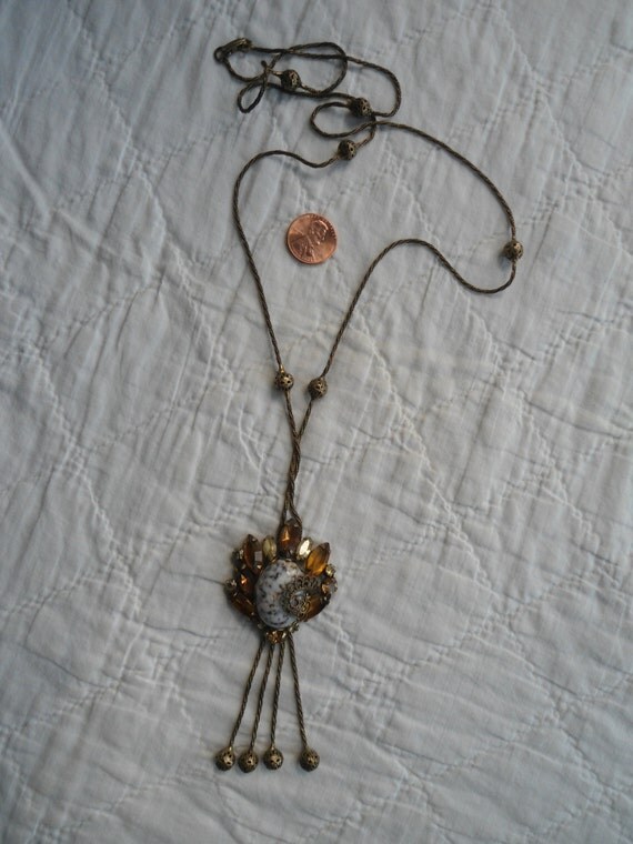 Vintage 30's 40's Costume Jewelry Antiqued Brass by LandofBridget