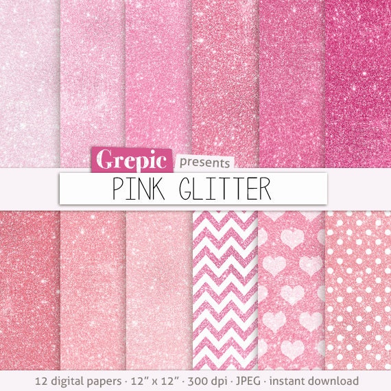 Download Pink glitter digital paper: PINK GLITTER pink