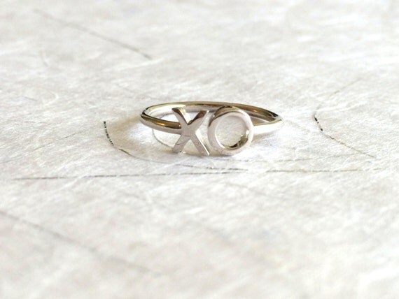 Sterling silver XO rings love ring special rings hugs and kisses ...