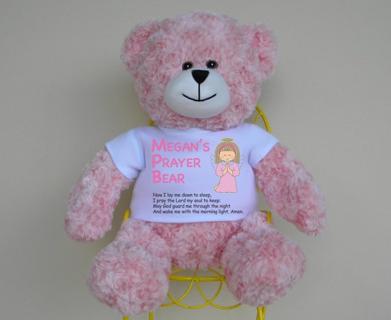 pink prayer bear