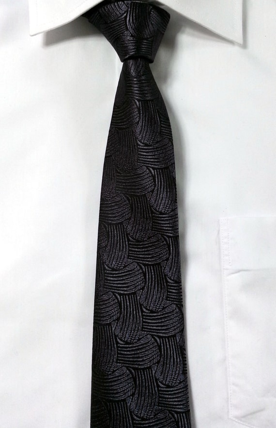 Tie Black Men's Necktie Black Cravat 1403043 by PeraTime