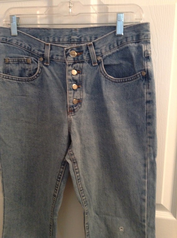 Ladies Riveted Lee Jeans Two Pair Light & by Cheapvintagefashion