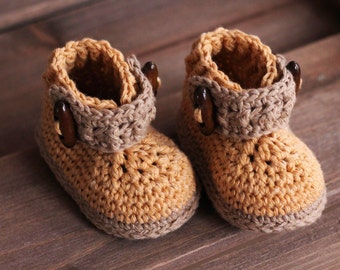 Crochet Bootie Pattern for Boys, "Trekk Work Boot", Boys Bootie Pattern, Crochet Pattern, Boys Boots PATTERN ONLY