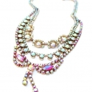 Vintage Aurora Borealis  Statement Necklace