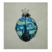 Handpainted STARRY NIGHT Van Gogh style Oval face pendant Glow in the DARK