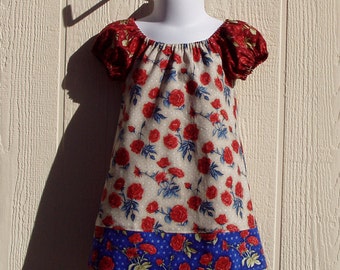 American Roses Take 2 Peasant Dress Size 12 Months