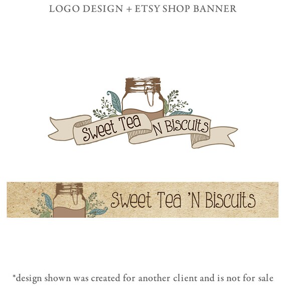 Custom Etsy Banner and Logo Set Custom Logo Design Etsy 