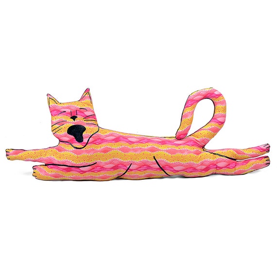 cat pillow, animal pillow, flying cat shaped big pillow pink yellow ...