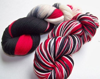 Hand Painted Ultra Merino Superwash Sock Yarn -- Mad Men -- Don Falls Out The Window