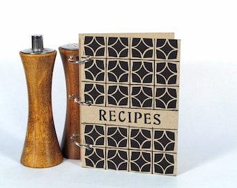 Blank Recipe Book - Decorative Blocks (4 in x 6 in) - Size No.1