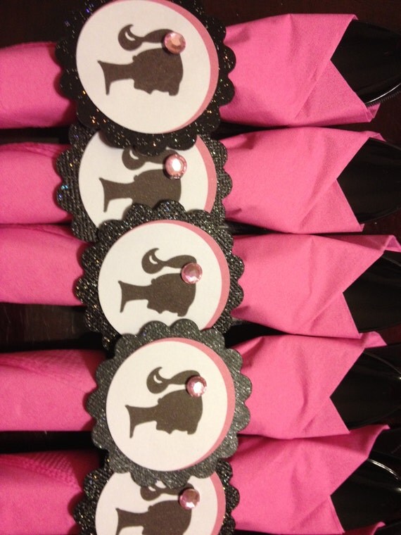 Items similar to MADE TO ORDER Barbie Inspired Theme Wrapped Utensils