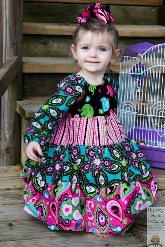 PDF Sewing Pattern - Tiered Peasant Twirl Dress Pattern ...