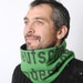 Men Cowl Scarf Neckwarmer - recycled vintage German airmail bag - Deutsche Post