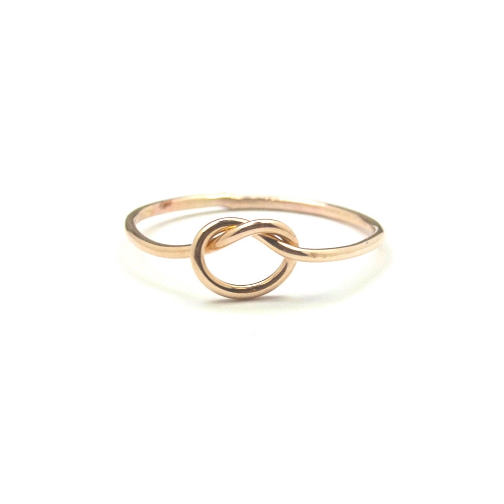 Dainty Simple Knot Stacking Ring Promise Ring Engagement