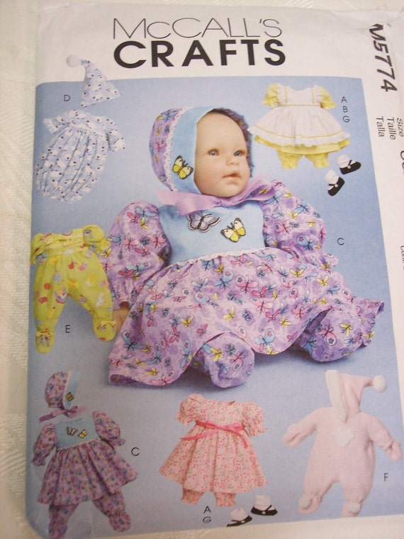 Bitty Baby Doll Clothes Pattern McCalls 5774